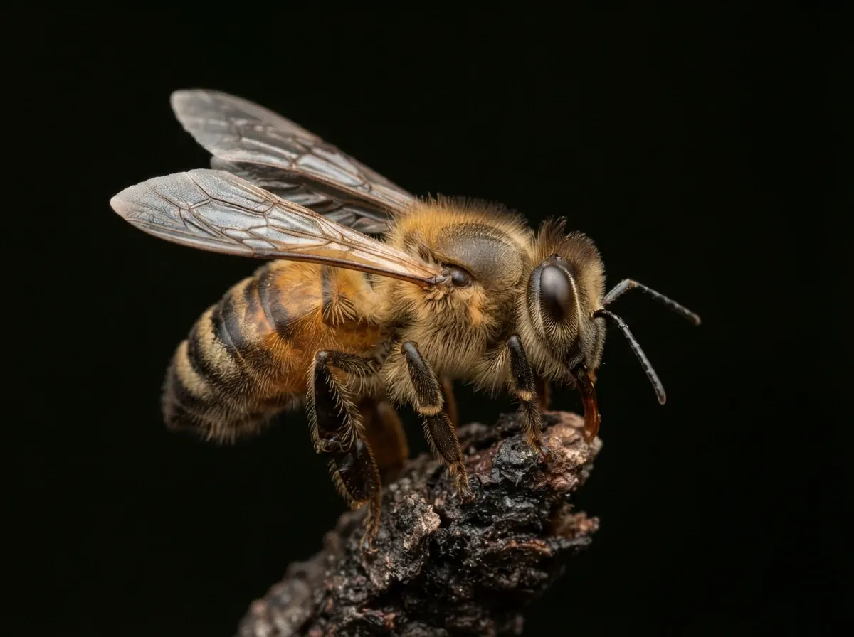 Close-up of a European wasp in a Canberra garden